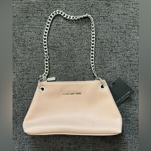 Marc by Marc Jacobs New York Pink Crossbody Bag with Silver Chain Strap NWT